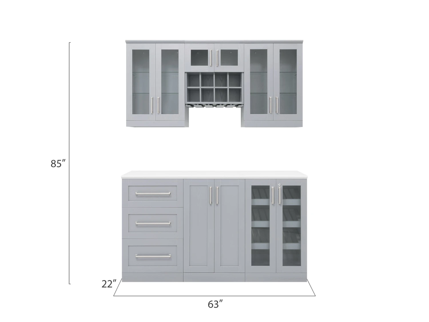 NewAge Products Home Bar Cabinets Home Bar 6 Piece Cabinet Set 10 NewAge Products Home Bar Cabinets Home Bar 6 Piece Cabinet Set