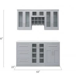 NewAge Products Home Bar Cabinets Home Bar 6 Piece Cabinet Set 36 NewAge Products Home Bar Cabinets Home Bar 6 Piece Cabinet Set