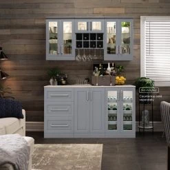 NewAge Products Home Bar 4 Piece Cabinet Set Home Bar Cabinets