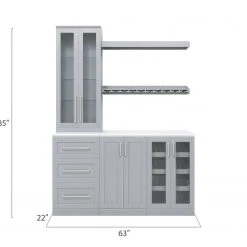 NewAge Products Home Bar Cabinets Home Bar 6 Piece Cabinet Set
