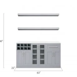 NewAge Products Home Bar 5 Piece Cabinet Set