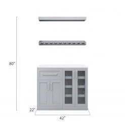 NewAge Products Home Bar 4 Piece Cabinet Set Home Bar Cabinets