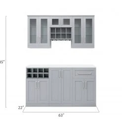 NewAge Products Home Bar Cabinets Home Bar 6 Piece Cabinet Set 36 NewAge Products Home Bar Cabinets Home Bar 6 Piece Cabinet Set