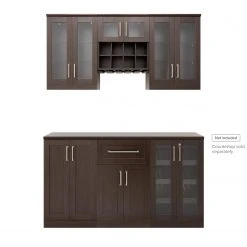 NewAge Products Home Bar 6 Piece Cabinet Set Home Bar Cabinets
