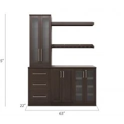 NewAge Products Home Bar Cabinets Home Bar 6 Piece Cabinet Set