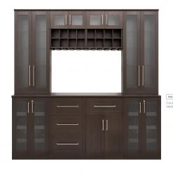NewAge Products Home Bar Cabinets Home Bar 8 Piece Cabinet Set