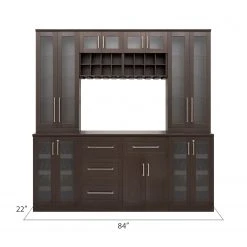 NewAge Products Home Bar Cabinets Home Bar 8 Piece Cabinet Set