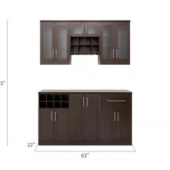 NewAge Products Home Bar Cabinets Home Bar 6 Piece Cabinet Set 45 NewAge Products Home Bar Cabinets Home Bar 6 Piece Cabinet Set