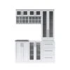 NewAge Products Home Wet Bar 7 Piece Cabinet Set - 21 Inch Home Bar Cabinets