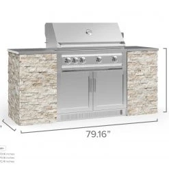 NewAge Products Outdoor Kitchen Island Outdoor Kitchen Signature Series 6 Piece Cabinet Set With Grill