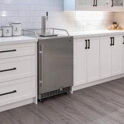 NewAge Products Home Bar Cabinets Home Bar 4 Piece Cabinet Set With Glass Door And Single Drawer Cabinets - 24 Inch