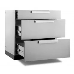 None Outdoor Kitchen Stainless Steel 3-Drawer Cabinet