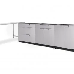 NewAge Products Outdoor Kitchen Stainless Steel 4 Piece Cabinet Set