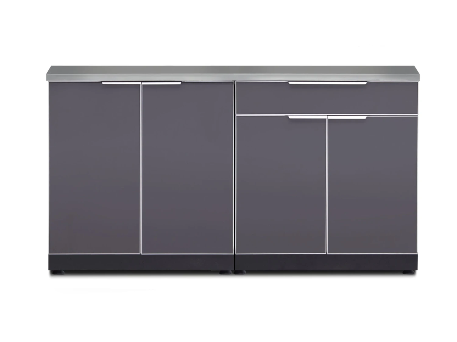 NewAge Products Outdoor Kitchen Aluminum 3 Piece Cabinet Set 1 NewAge Products Outdoor Kitchen Aluminum 3 Piece Cabinet Set