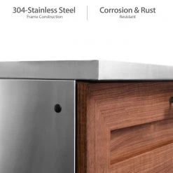 None Outdoor Kitchen Stainless Steel 3-Drawer Cabinet