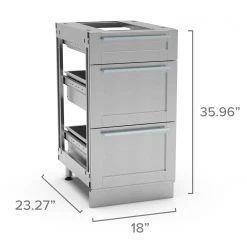 NewAge Products Signature Series Outdoor Kitchen 3 Drawer Cabinet