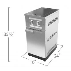 NewAge Products Outdoor Kitchen Stainless Steel Platinum Dual Side Burner