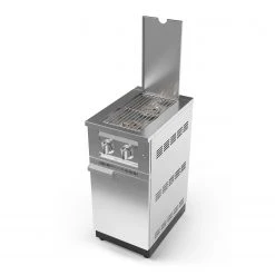 NewAge Products Outdoor Kitchen Stainless Steel Platinum Dual Side Burner