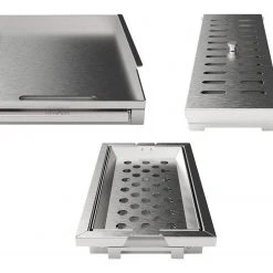 NewAge Products Outdoor Kitchen Grill 3-Piece Bundle (Griddle Plate, Smoker Box, Charcoal Tray)