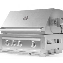 NewAge Products Kamado Outdoor Kitchen Stainless Steel Platinum Grill - 33 Inch