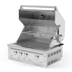 NewAge Products Kamado Outdoor Kitchen Stainless Steel Platinum Grill - 33 Inch