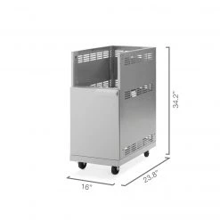 NewAge Products Outdoor Kitchen Classic Stainless Steel Side Burner Cart