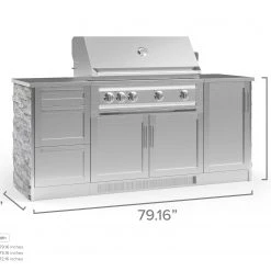 NewAge Products Outdoor Kitchen Signature Series 6 Piece Cabinet Set With Grill 121 NewAge Products Outdoor Kitchen Signature Series 6 Piece Cabinet Set With Grill