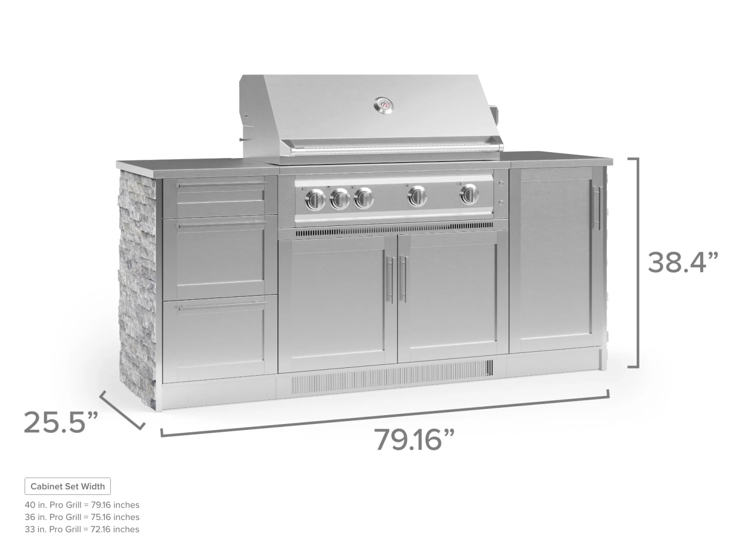 NewAge Products Outdoor Kitchen Signature Series 6 Piece Cabinet Set With Grill 58 NewAge Products Outdoor Kitchen Signature Series 6 Piece Cabinet Set With Grill