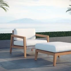 NewAge Products Lakeside Chat Chair With Ottoman Patio Furniture