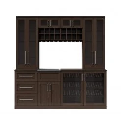 NewAge Products Home Bar 8 Piece Cabinet Set - 21 Inch