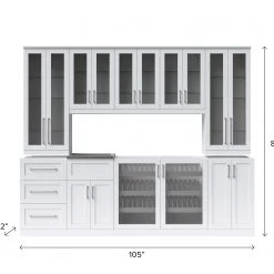 NewAge Products Home Bar Cabinets Home Wet Bar 10 Piece Cabinet Set - 21 Inch