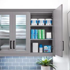 NewAge Products Laundry Room Cabinets Home Laundry Room 9 Piece Cabinet Set With Single Drawer Cabinet, Sink And Faucet