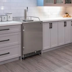 NewAge Products Home Bar Cabinets Home Bar 4 Piece Cabinet Set With Glass Door And Single Drawer Cabinets - 24 Inch