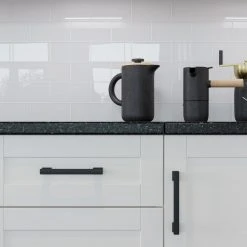 NewAge Products Kitchen Backsplash SUPER WHITE Glass Subway Tile Backsplash (11 Sq.ft. / Box)