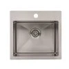 NewAge Products 19 In. Overmount Single Bowl Stainless Steel Sink Kitchen Sinks
