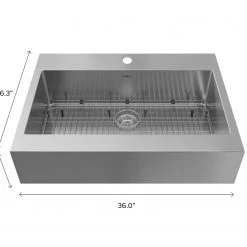NewAge Products 36in Farmhouse Sink (including Bottom Grid)