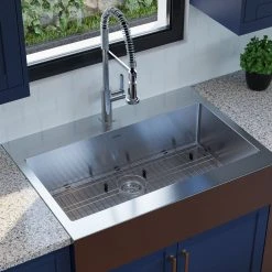 NewAge Products 36in Farmhouse Sink (including Bottom Grid)