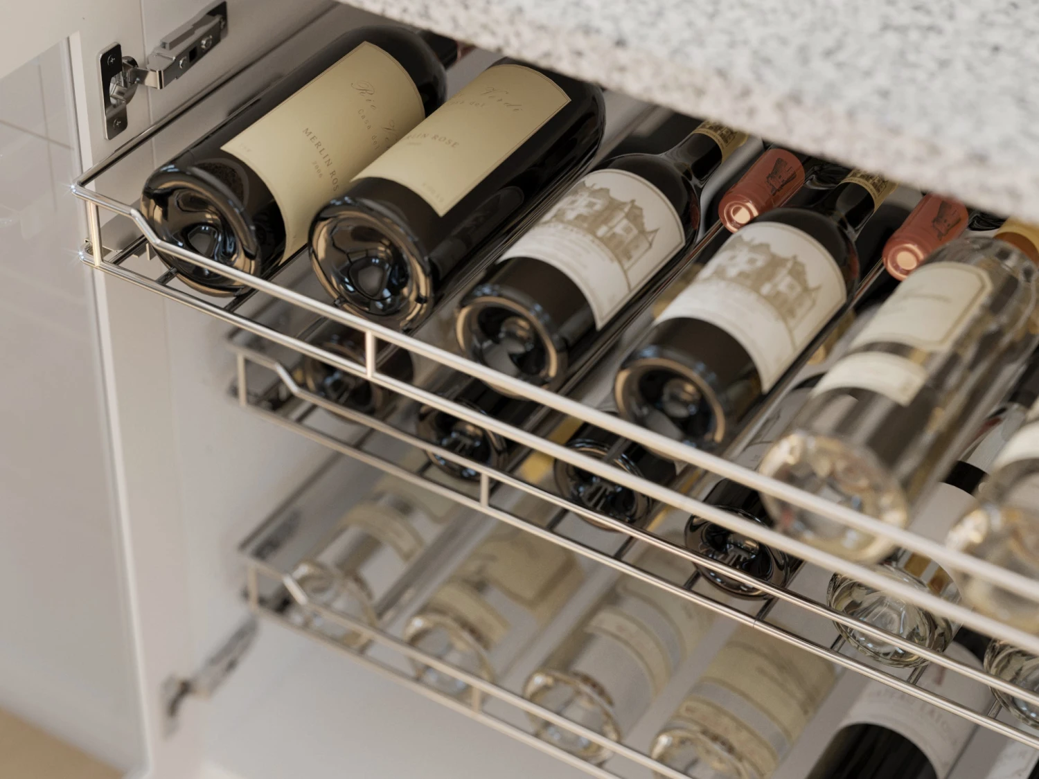 NewAge Products Cabinet Pull Out Bottle Rack 4 NewAge Products Cabinet Pull Out Bottle Rack