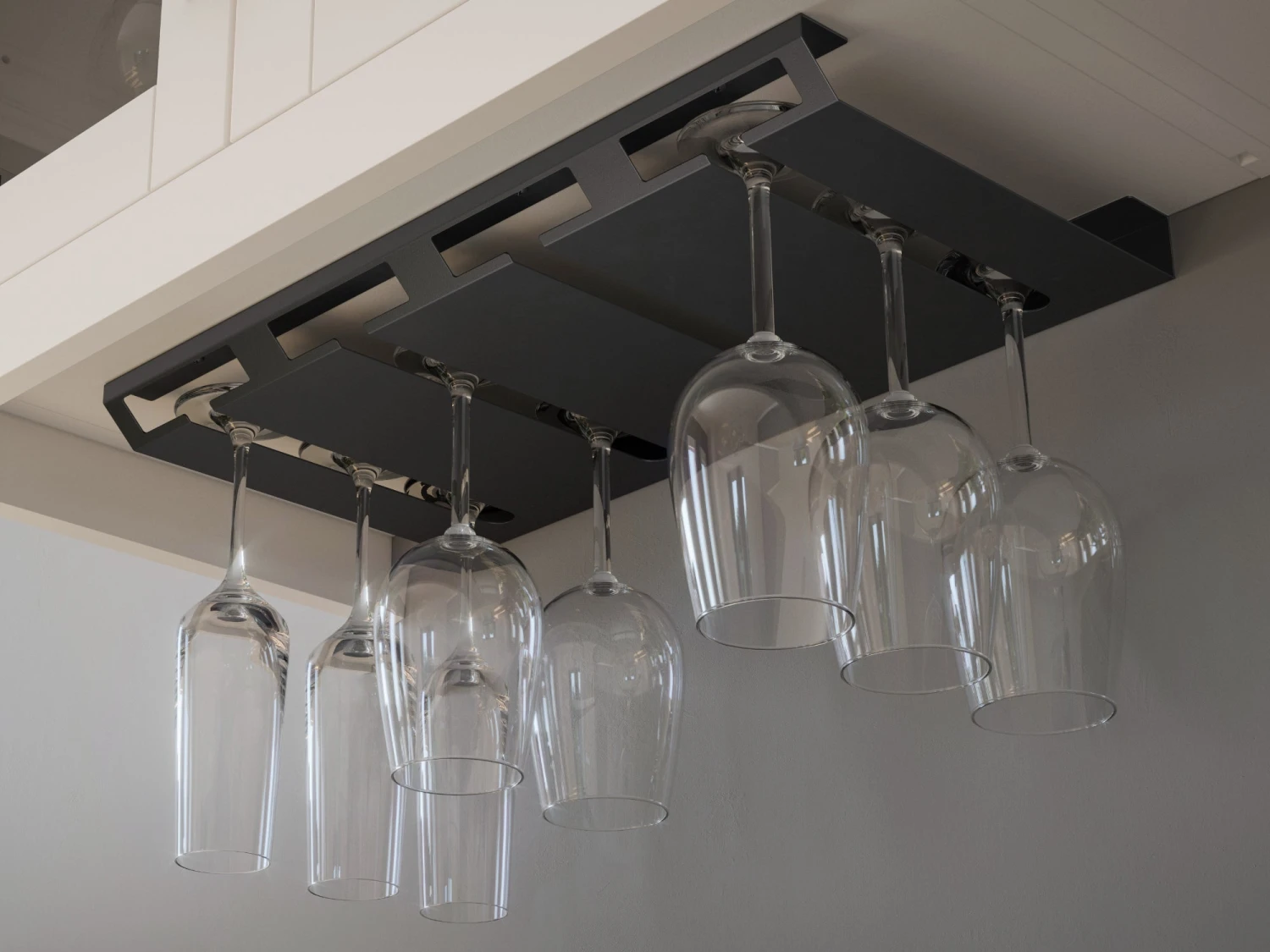 NewAge Products Under Cabinet Hanging Stemware Rack Home Bar Cabinets 3 NewAge Products Under Cabinet Hanging Stemware Rack Home Bar Cabinets