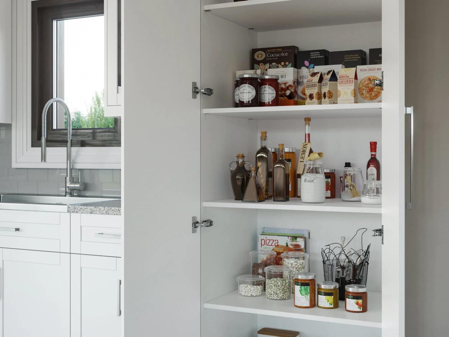 NewAge Products Home Two Door Pantry Cabinet-30 In. 5 NewAge Products Home Two Door Pantry Cabinet-30 In.