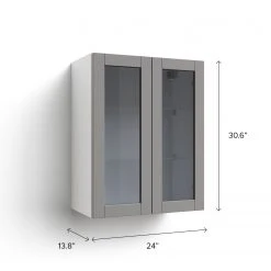 NewAge Products Pantry Cabinets Home Two Glass Door Wall Cabinet 55 NewAge Products Pantry Cabinets Home Two Glass Door Wall Cabinet