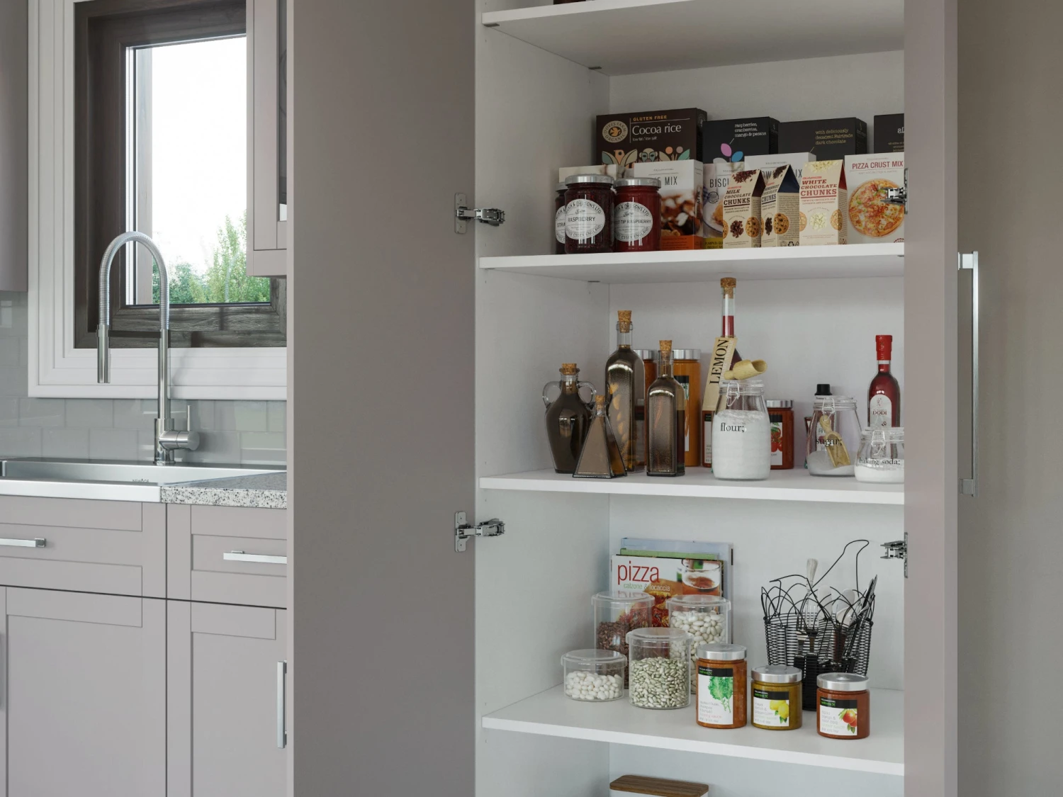 NewAge Products Home Two Door Pantry Cabinet-30 In. 13 NewAge Products Home Two Door Pantry Cabinet-30 In.