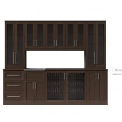 NewAge Products Home Bar Cabinets Home Wet Bar 10 Piece Cabinet Set - 21 Inch