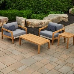 NewAge Products Sofas & Sectionals Lakeside 8 Piece Chat Set With 3-Seater Sofa And Umbrella