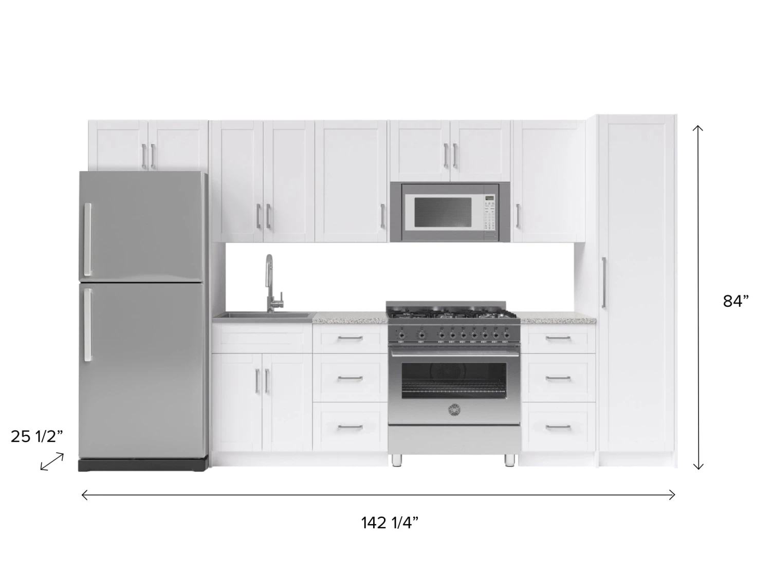 NewAge Products Home Kitchen 13 Piece Cabinet Set With Pantry Cabinet And Sink 13 NewAge Products Home Kitchen 13 Piece Cabinet Set With Pantry Cabinet And Sink