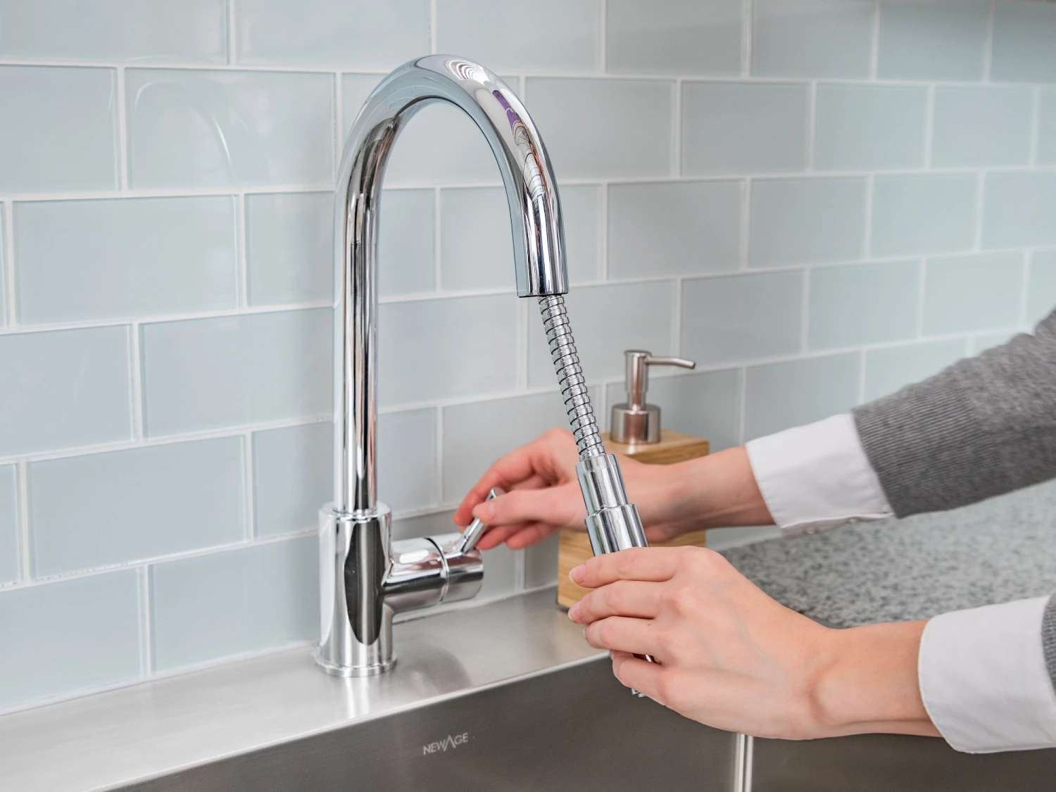 NewAge Products Home Kitchen 13 Piece Cabinet Set With Pantry Cabinet And Sink 8 NewAge Products Home Kitchen 13 Piece Cabinet Set With Pantry Cabinet And Sink