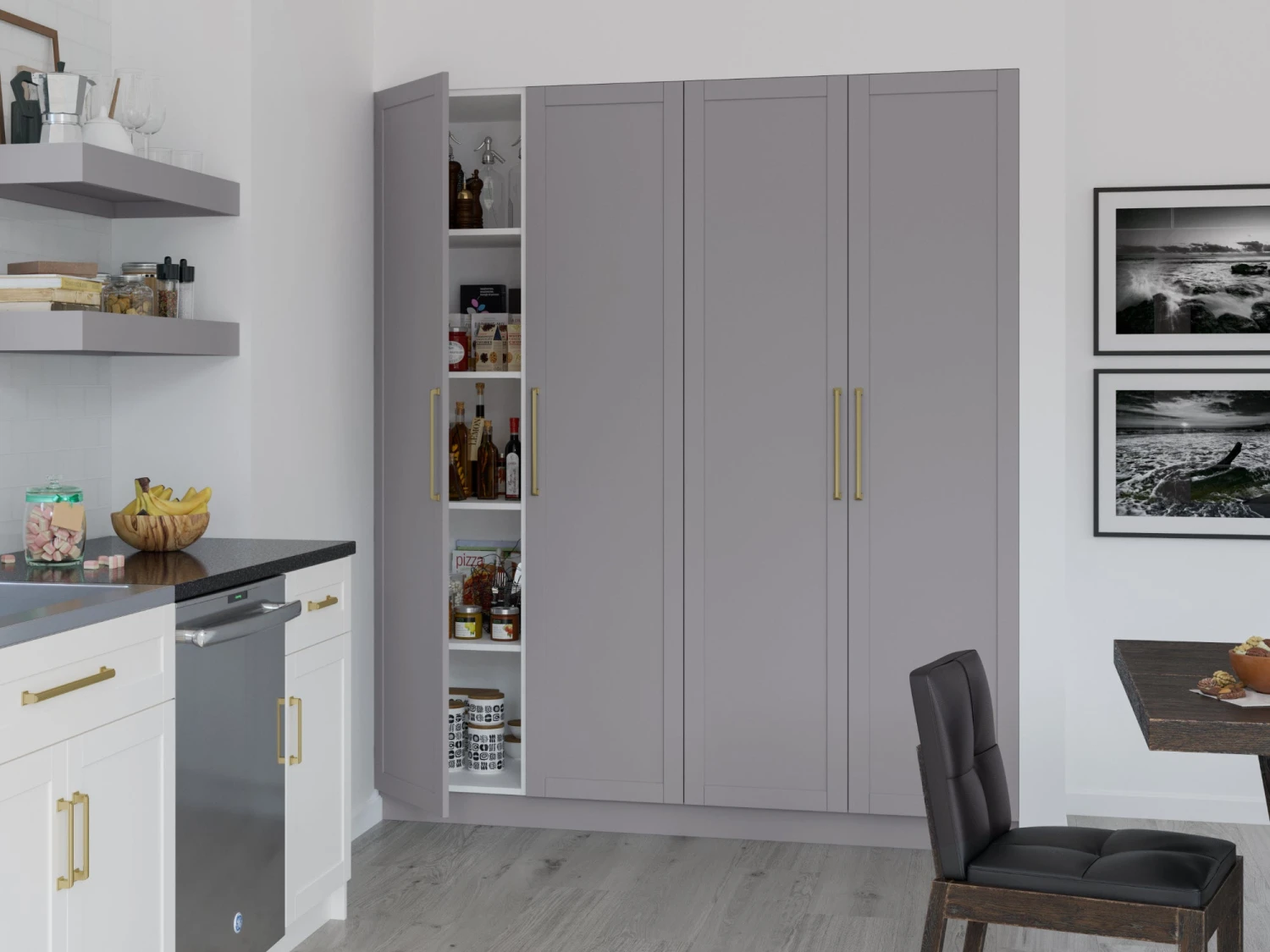 NewAge Products Home Kitchen 13 Piece Cabinet Set With Pantry Cabinet And Sink 24 NewAge Products Home Kitchen 13 Piece Cabinet Set With Pantry Cabinet And Sink