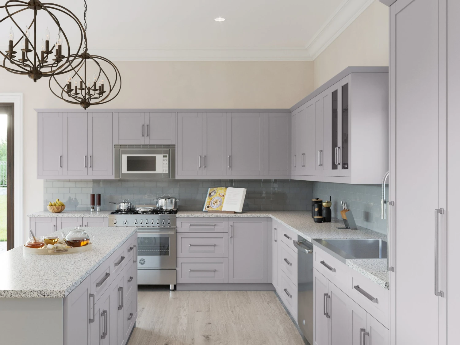 NewAge Products Home Kitchen 13 Piece Cabinet Set With Pantry Cabinet And Sink 17 NewAge Products Home Kitchen 13 Piece Cabinet Set With Pantry Cabinet And Sink