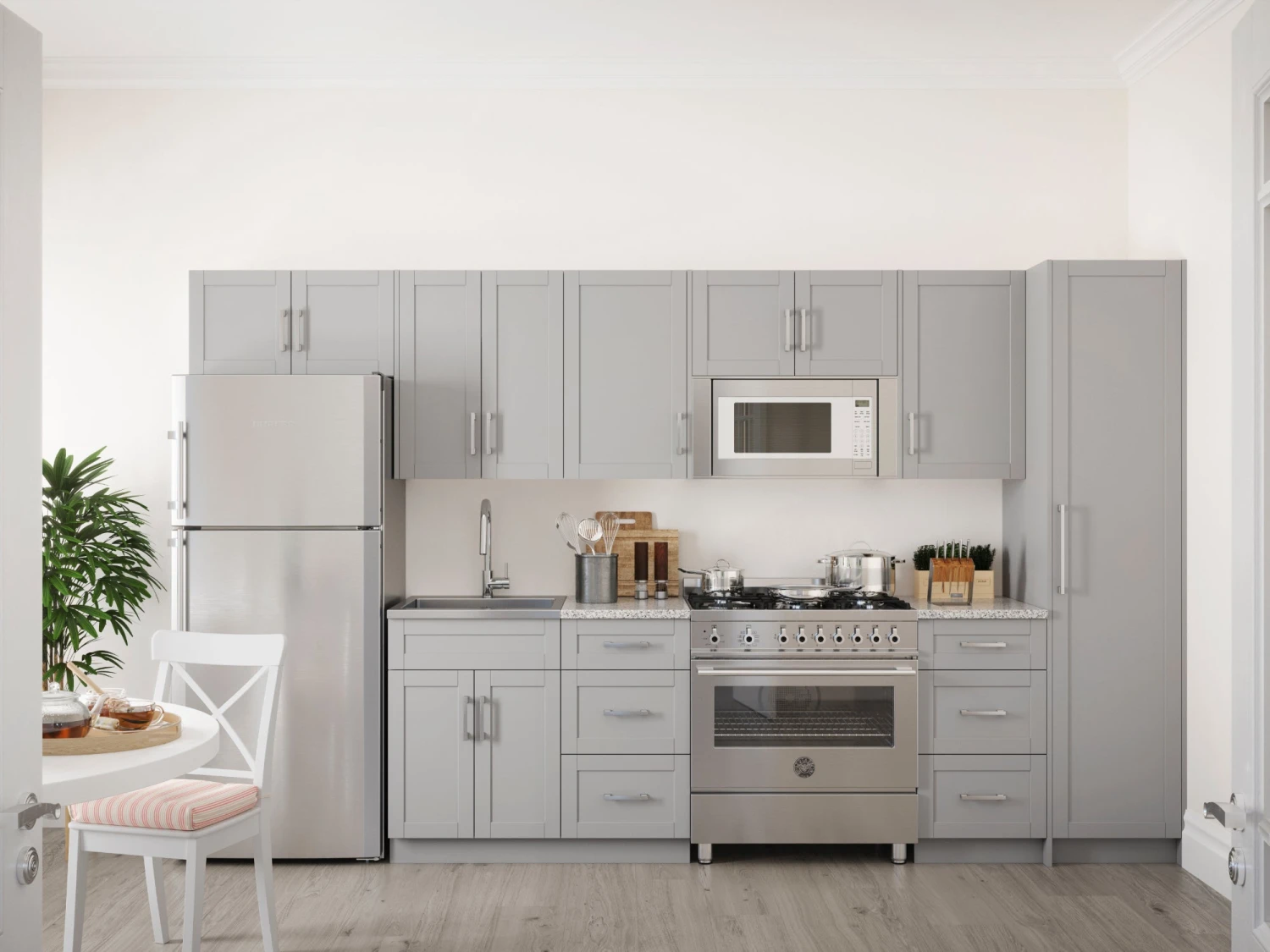 NewAge Products Home Kitchen 13 Piece Cabinet Set With Pantry Cabinet And Sink 15 NewAge Products Home Kitchen 13 Piece Cabinet Set With Pantry Cabinet And Sink