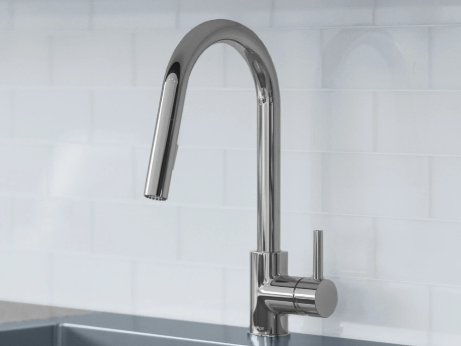 NewAge Products Shop Kitchen Sets 19 In. Overmount Single Bowl Stainless Steel Sink With Classic Pull Down Faucet 4 NewAge Products Shop Kitchen Sets 19 In. Overmount Single Bowl Stainless Steel Sink With Classic Pull Down Faucet